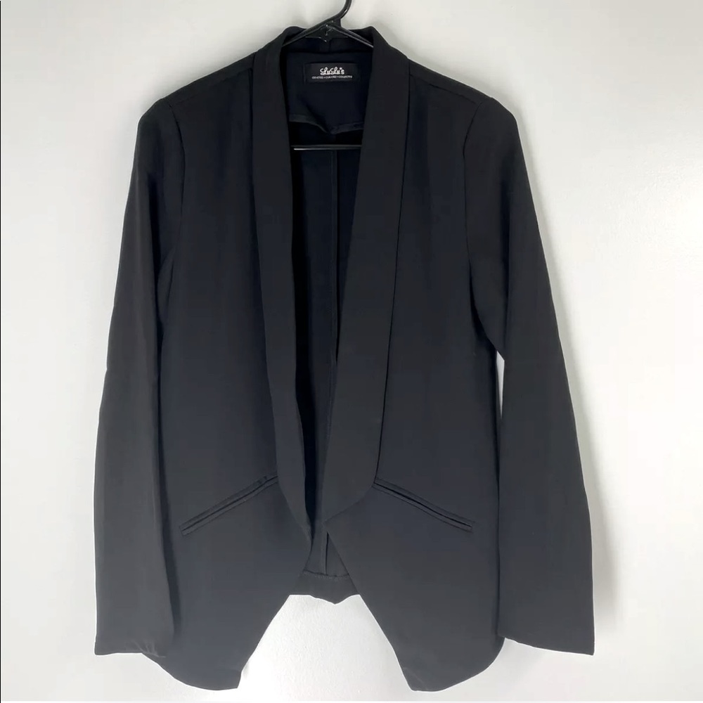 Lulus Womens Size Small Black Blazer Open Front